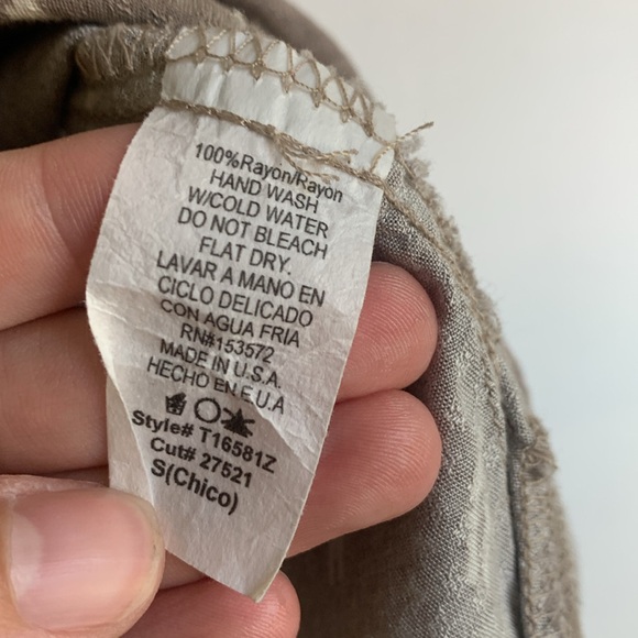 Bohme tan patterned short sleeve top - Picture 3 of 4